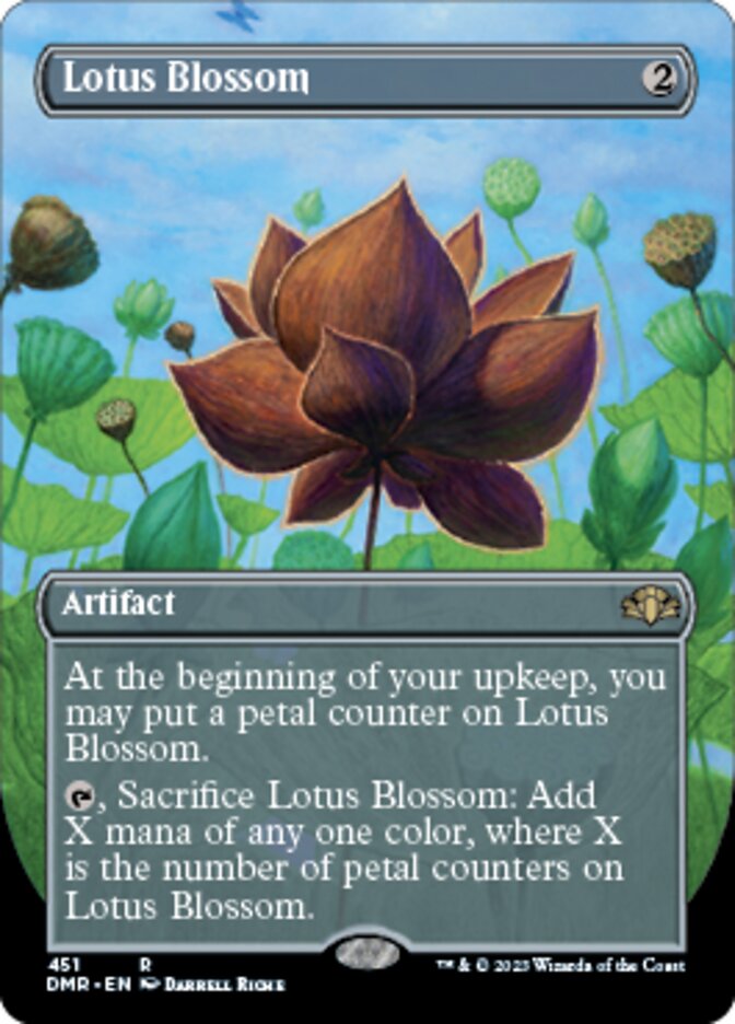 Lotus Blossom (Borderless Alternate Art) [Dominaria Remastered] | Cracking-Singles