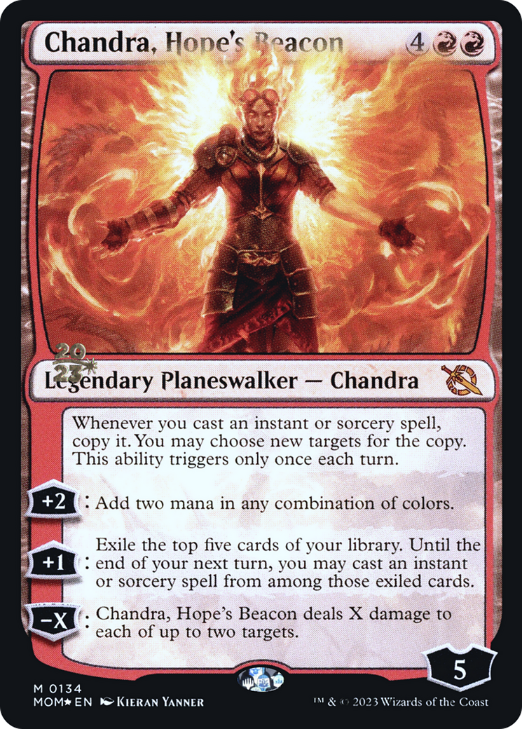 Chandra, Hope's Beacon [March of the Machine Prerelease Promos] | Cracking-Singles