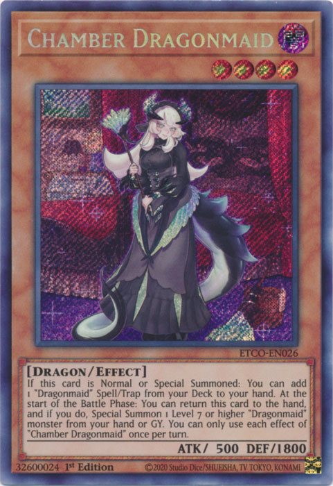 Chamber Dragonmaid [ETCO-EN026] Secret Rare | Cracking-Singles