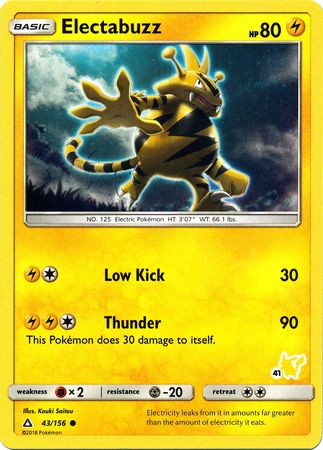 Electabuzz (43/156) (Pikachu Stamp #41) [Battle Academy 2020] | Cracking-Singles