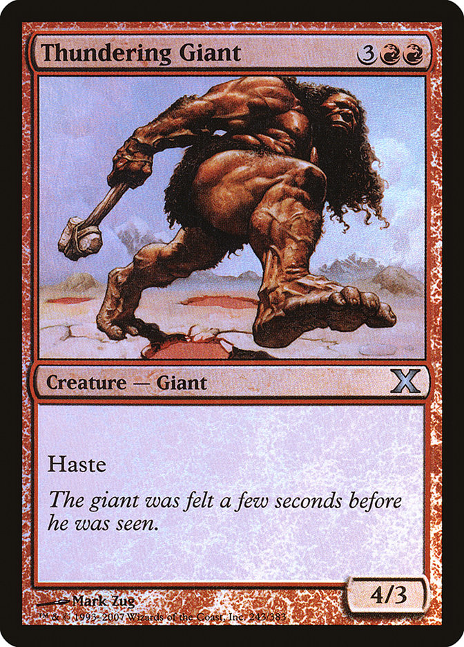 Thundering Giant (Premium Foil) [Tenth Edition] | Cracking-Singles