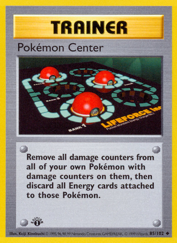 Pokemon Center (85/102) (Shadowless) [Base Set 1st Edition] | Cracking-Singles