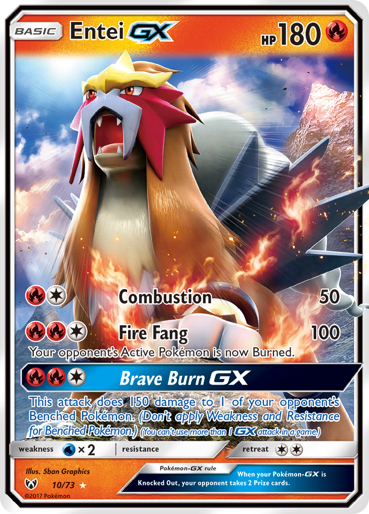 Entei GX (10/73) [Sun & Moon: Shining Legends] | Cracking-Singles