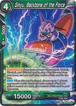 Ginyu, Backbone of the Force [BT10-076] | Cracking-Singles