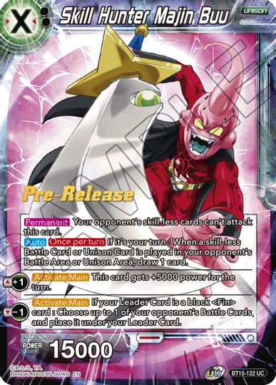 Skill Hunter Majin Buu (BT15-122) [Saiyan Showdown Prerelease Promos] | Cracking-Singles