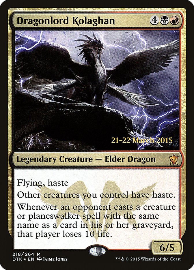 Dragonlord Kolaghan  [Dragons of Tarkir Prerelease Promos] | Cracking-Singles