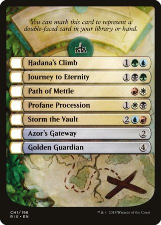 Checklist Card - Rivals of Ixalan [Rivals of Ixalan Tokens] | Cracking-Singles