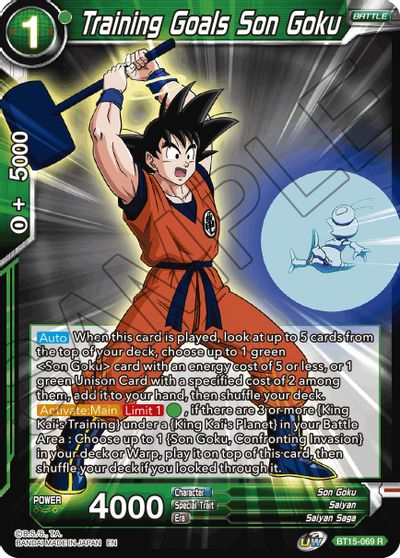 Training Goals Son Goku [BT15-069] | Cracking-Singles