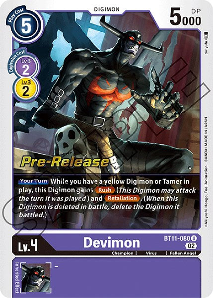 Devimon [BT11-080] [Dimensional Phase Pre-Release Promos] | Cracking-Singles