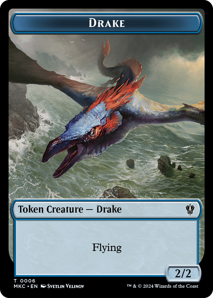 Drake // Cat Double-Sided Token [Murders at Karlov Manor Commander Tokens] | Cracking-Singles