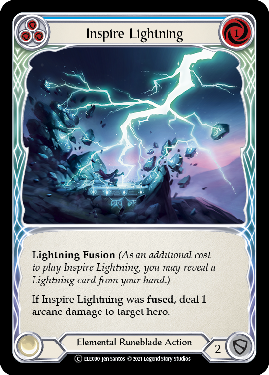 Inspire Lightning (Blue) [U-ELE090] Unlimited Rainbow Foil | Cracking-Singles