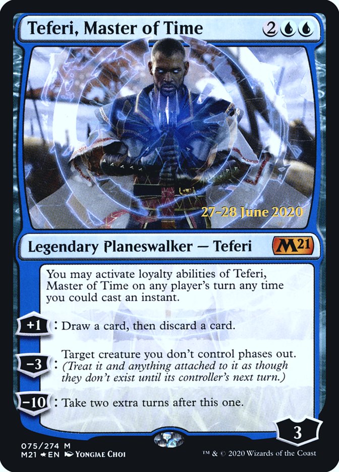 Teferi, Master of Time  [Core Set 2021 Prerelease Promos] | Cracking-Singles