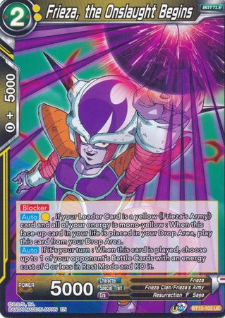 Frieza, the Onslaught Begins [BT12-102] | Cracking-Singles