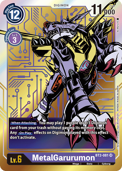 MetalGarurumon [BT2-081] (Alternate Art) [Release Special Booster Ver.1.0] | Cracking-Singles