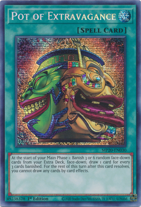 Pot of Extravagance [MP20-EN030] Prismatic Secret Rare | Cracking-Singles