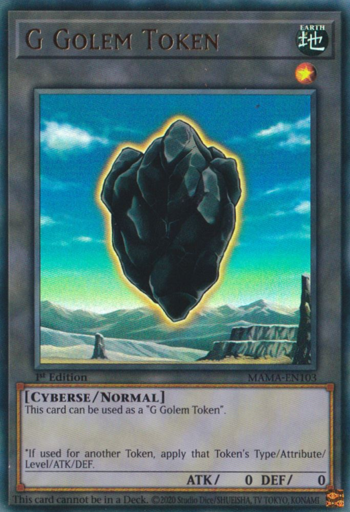 G Golem Token [MAMA-EN103] Ultra Rare | Cracking-Singles