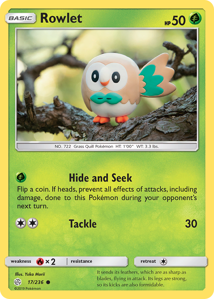 Rowlet (17/236) [Sun & Moon: Cosmic Eclipse] | Cracking-Singles