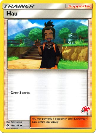 Hau (120/149) (Charizard Stamp #52) [Battle Academy 2020] | Cracking-Singles