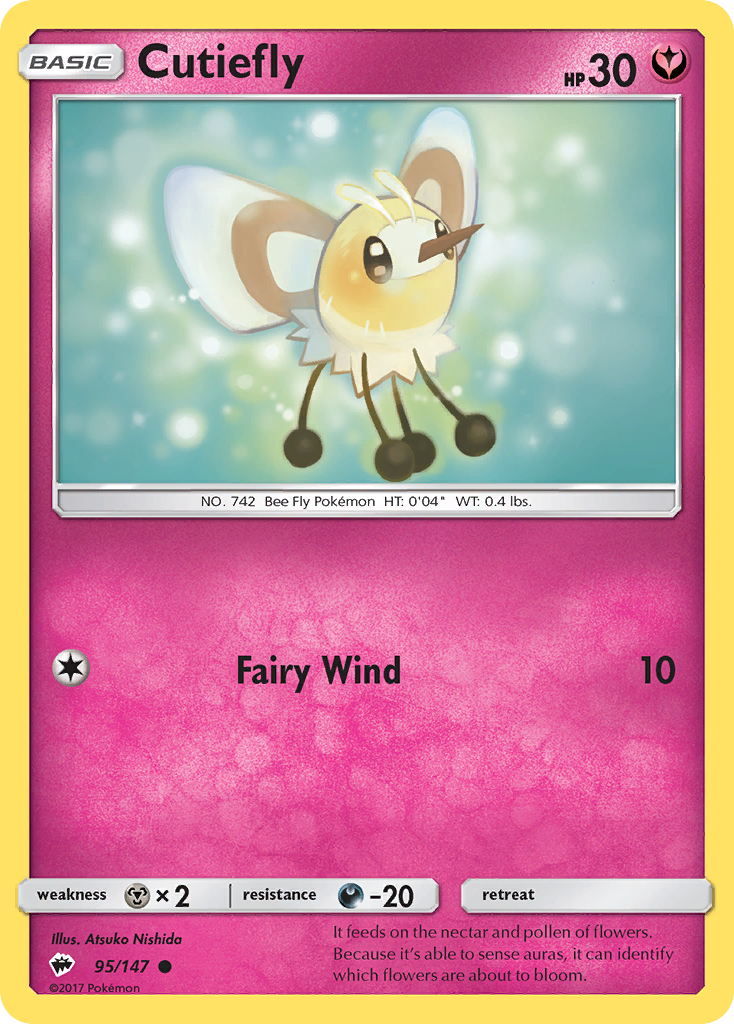 Cutiefly (95/147) [Sun & Moon: Burning Shadows] | Cracking-Singles