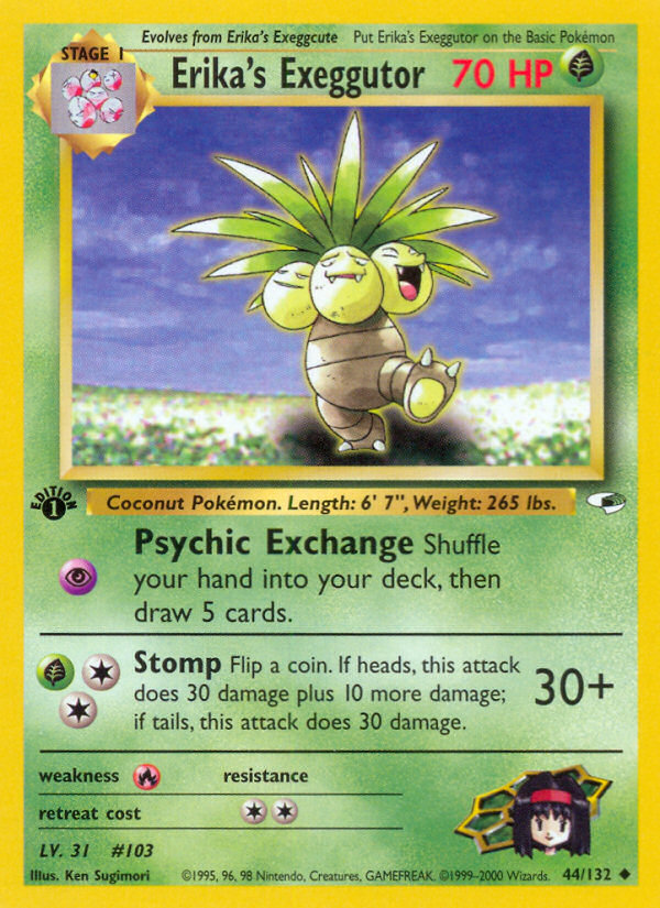 Erika's Exeggutor (44/132) [Gym Heroes 1st Edition] | Cracking-Singles