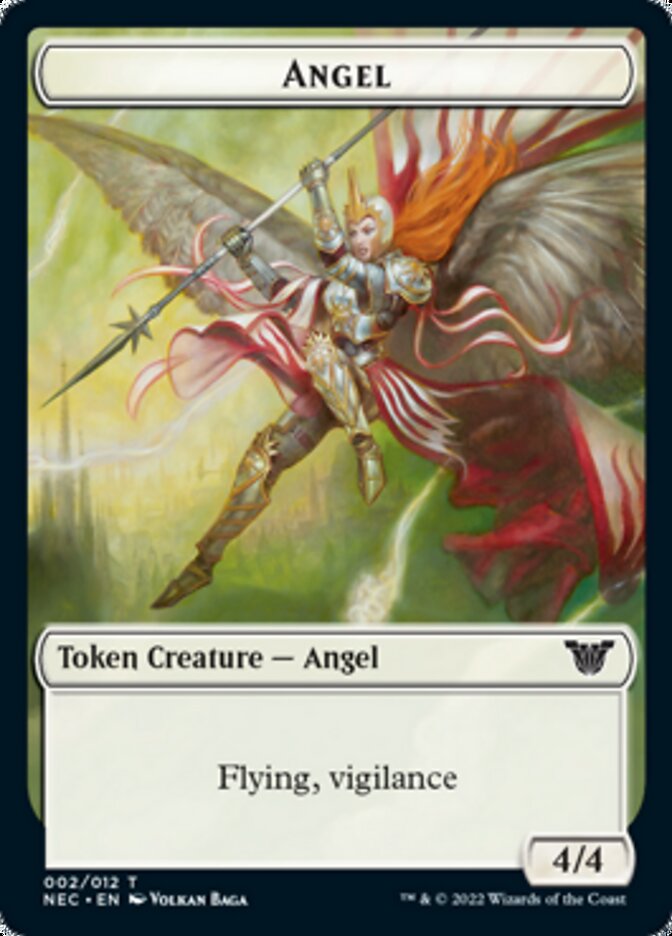 Angel // Elephant Double-sided Token [Kamigawa: Neon Dynasty Commander Tokens] | Cracking-Singles