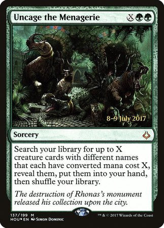 Uncage the Menagerie [Hour of Devastation Promos] | Cracking-Singles