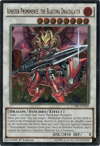 Ignister Prominence, the Blasting Dracoslayer [CORE-EN050] Ultimate Rare | Cracking-Singles