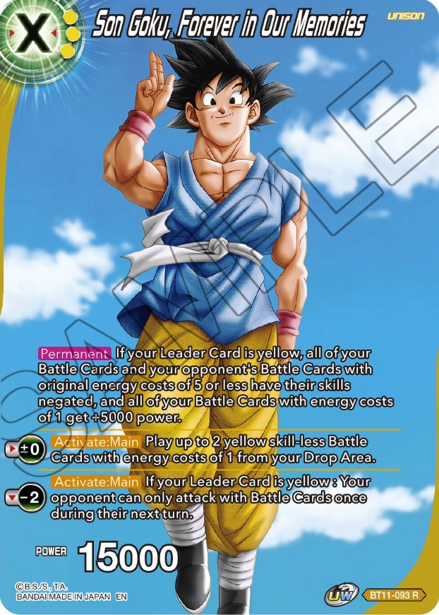 Son Goku, Forever in Our Memories (BT11-093) [Theme Selection: History of Son Goku] | Cracking-Singles