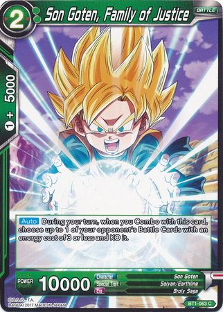 Son Goten, Family of Justice [BT1-063] | Cracking-Singles