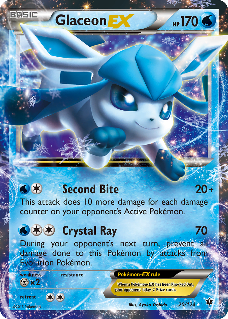 Glaceon EX (20/124) [XY: Fates Collide] | Cracking-Singles