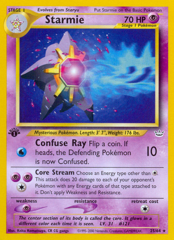 Starmie (25/64) [Neo Revelation 1st Edition] | Cracking-Singles