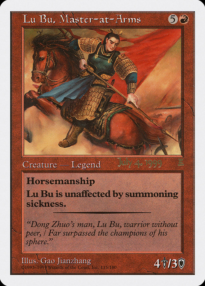 Lu Bu, Master-at-Arms (July 4, 1999) [Prerelease Events] | Cracking-Singles