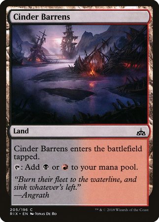 Cinder Barrens [Rivals of Ixalan] | Cracking-Singles