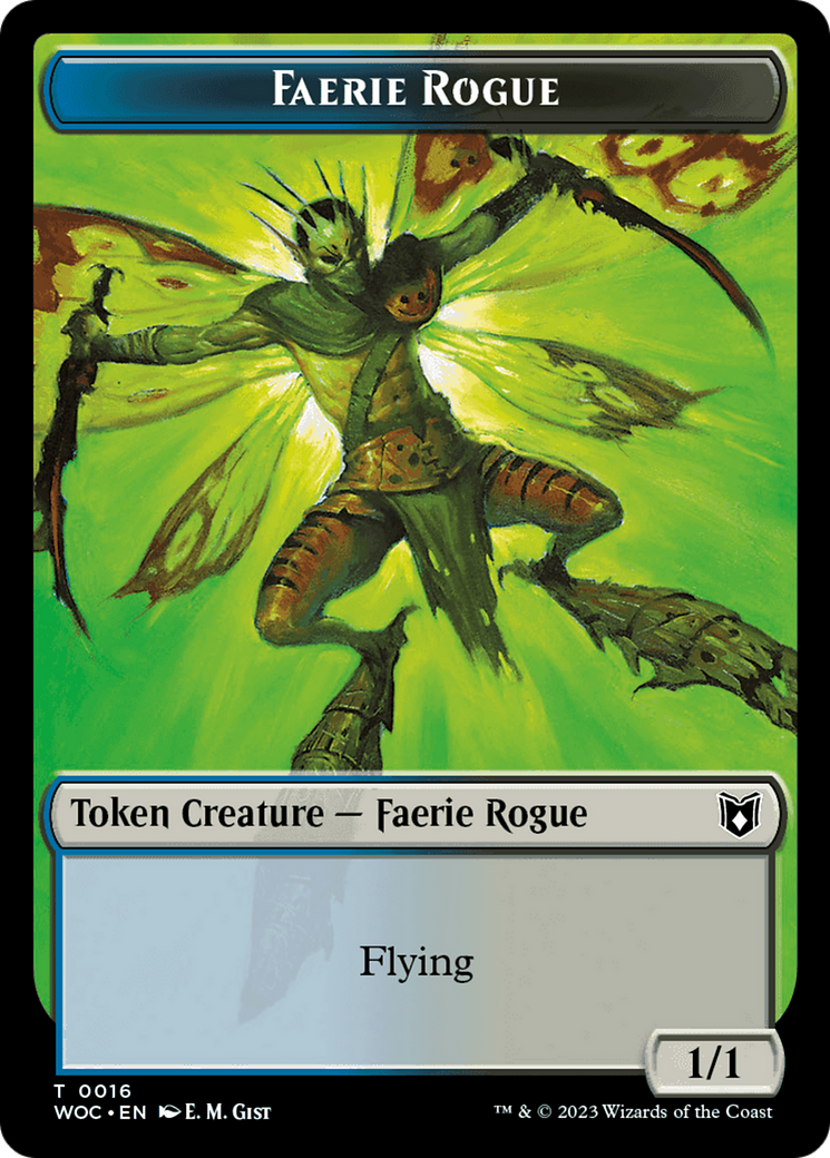 Faerie Rogue // Copy (0016) Double-Sided Token [Wilds of Eldraine Commander Tokens] | Cracking-Singles