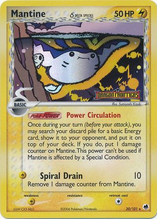 Mantine (20/101) (Delta Species) (Stamped) [EX: Dragon Frontiers] | Cracking-Singles