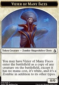 Vizier of Many Faces // Zombie Token [Amonkhet Tokens] | Cracking-Singles