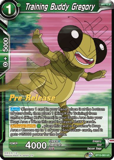 Training Buddy Gregory (BT15-083) [Saiyan Showdown Prerelease Promos] | Cracking-Singles