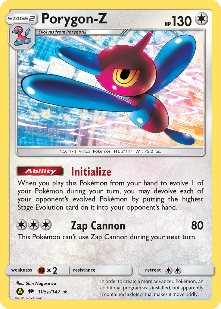 Porygon-Z (105a/147) (Alternate Art Promo) [Sun & Moon: Burning Shadows] | Cracking-Singles