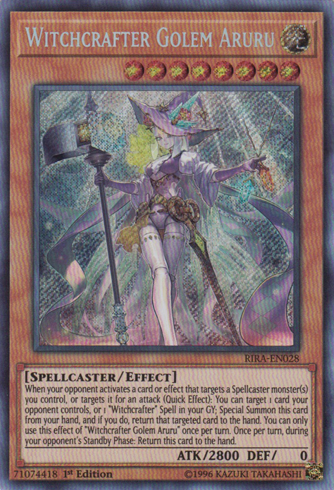 Witchcrafter Golem Aruru [RIRA-EN028] Secret Rare | Cracking-Singles