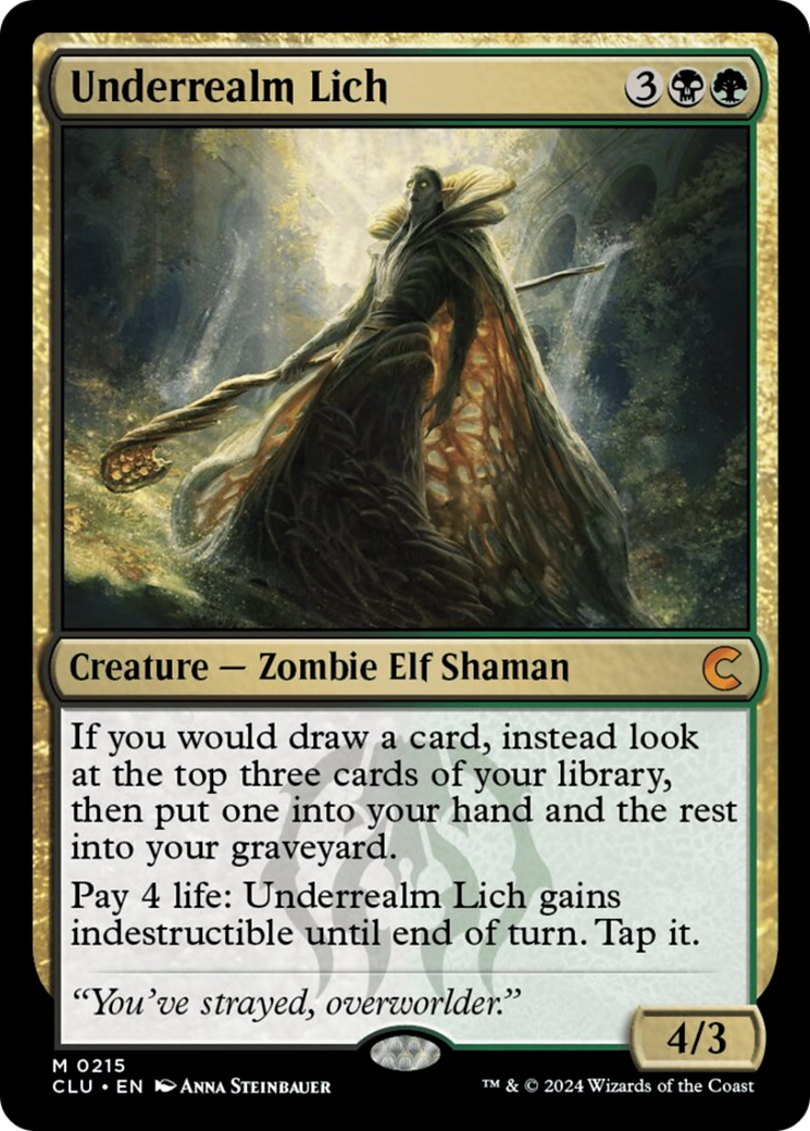 Underrealm Lich [Ravnica: Clue Edition] | Cracking-Singles