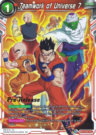 Teamwork of Universe 7 (BT14-027) [Cross Spirits Prerelease Promos] | Cracking-Singles