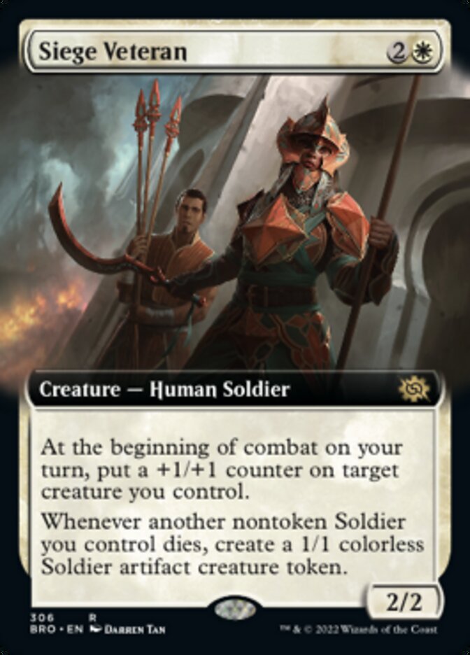 Siege Veteran (Extended Art) [The Brothers' War] | Cracking-Singles