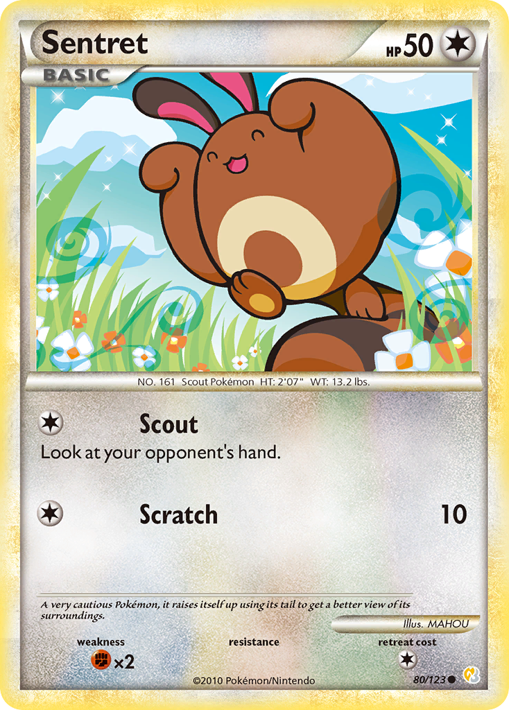 Sentret (80/123) [HeartGold & SoulSilver: Base Set] | Cracking-Singles