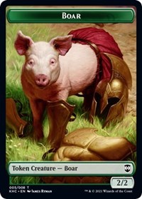 Boar // Spirit Double-sided Token [Kaldheim Commander Tokens] | Cracking-Singles