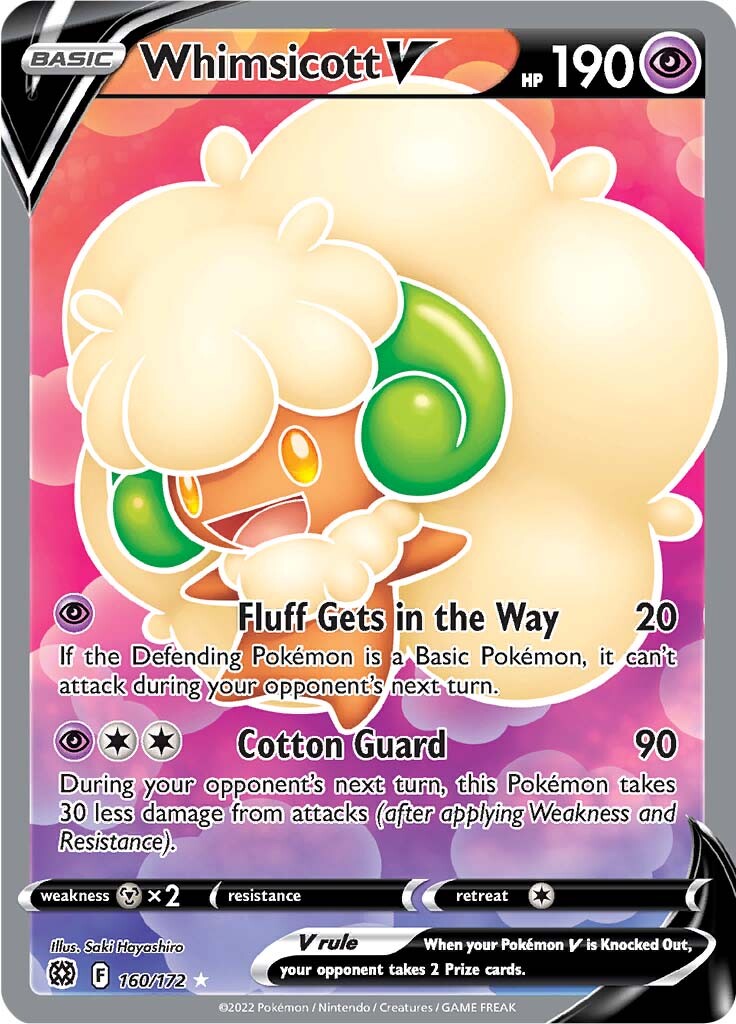 Whimsicott V (160/172) [Sword & Shield: Brilliant Stars] | Cracking-Singles