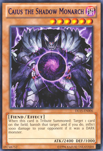 Caius the Shadow Monarch (Purple) [DL15-EN006] Rare | Cracking-Singles