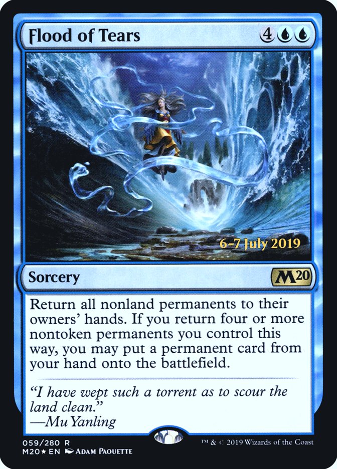 Flood of Tears  [Core Set 2020 Prerelease Promos] | Cracking-Singles