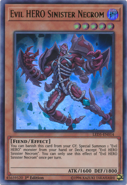 Evil Hero Sinister Necrom [LED5-EN014] Ultra Rare | Cracking-Singles