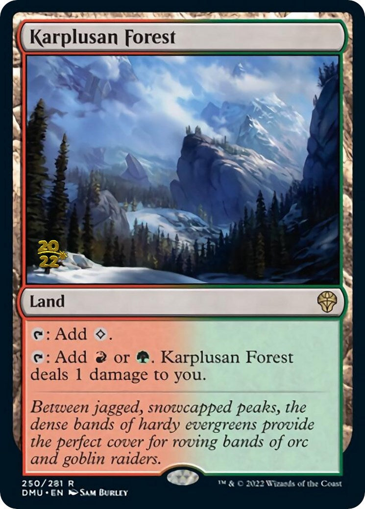 Karplusan Forest [Dominaria United Prerelease Promos] | Cracking-Singles