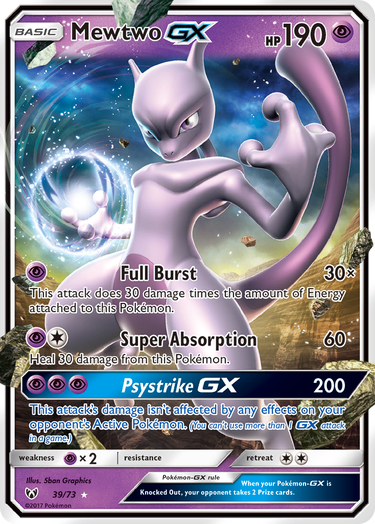 Mewtwo GX (39/73) [Sun & Moon: Shining Legends] | Cracking-Singles